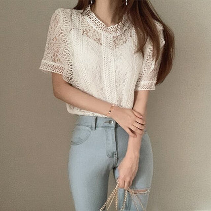 美人度アップ プリント ファッション ゆったり 全4色 半袖 Tシャツ＜U-11784＞