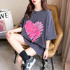 柔らかくて優しい印象 ゆったり ファッション感満々 ロング丈 3色半袖Tシャツ＜U-9206＞