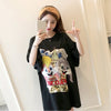 スタイリッシュ プリント 一目惚れ Tシャツ カットソー ワンピース＜U-3440＞