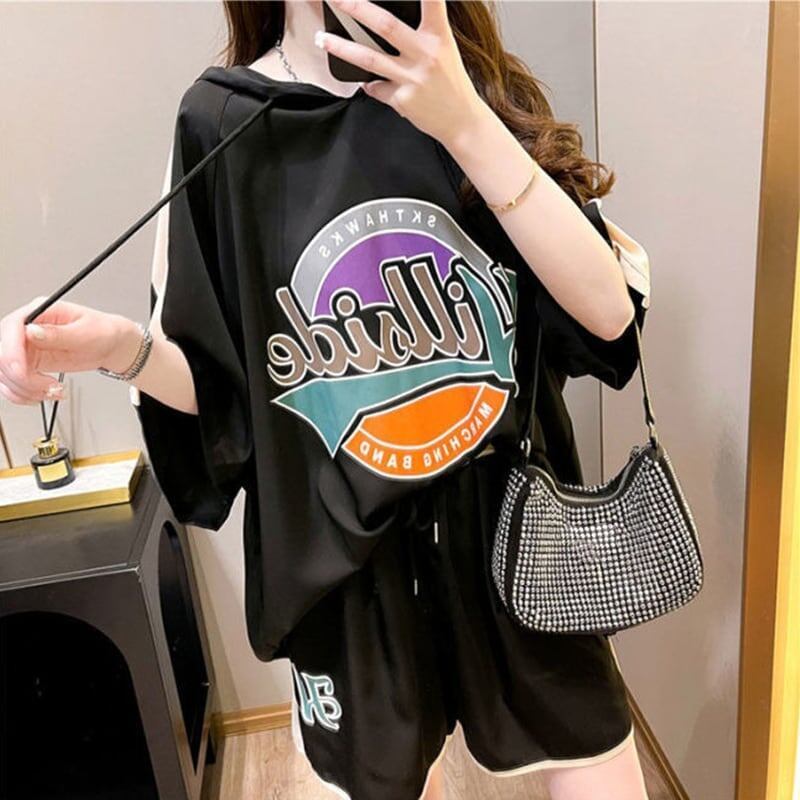 高級感溢れる Tシャツ＋ショートパンツ 好感度満載 セットアップ＜U-3473＞