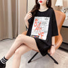 個性的なデザイン プリント 一目惚れ Tシャツ カットソー トップス＜U-3282＞