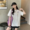 デザイン感 切り替え チャーミング プリント Tシャツ カットソー＜U-3538＞