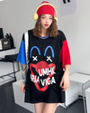 お勧めカラーマッチング ゆったり ビッグロゴ 半袖Tシャツ 全2色＜U-4838＞