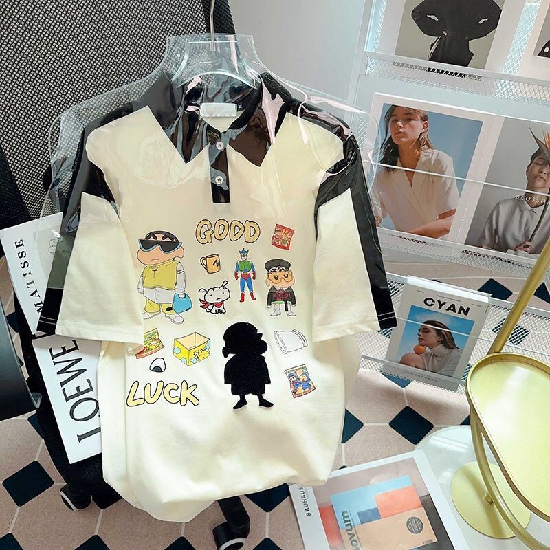 期間限定  カジュアル 配色ビッグロゴ全2色ニットセーター<U-4583> プリント 半袖Tシャツ カットソー＜U-8221＞