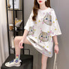 オシャレ度満点 切り替え 一目惚れ プリント Tシャツ カットソー＜U-3482＞