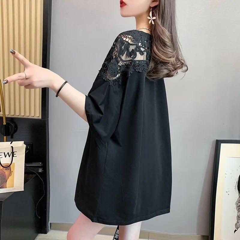 ゆったり感アップ プリント ファッション Tシャツ カットソー＜U-3306＞