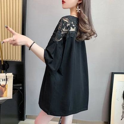 ゆったり感アップ プリント ファッション Tシャツ カットソー＜U-3306＞
