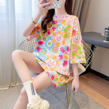 大人可愛い 売り切れ必至 美人度アップ 着回し力抜群 全5色 半袖Tシャツ<U-11520>
