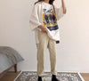話題沸騰中 ゆったり カジュアル プリント 2色半袖Tシャツ＜U-8161＞