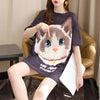 新商品 カジュアル 売り切れ必至 ルーズ プリント 全2色 半袖Tシャツ<U-8777>