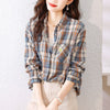 超人気 オシャレ 都市ファッショ デザイン チェック柄 切り替え Tシャツ ＜U-9514＞