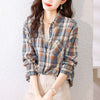 超人気 オシャレ 都市ファッショ デザイン チェック柄 切り替え Tシャツ ＜U-9514＞