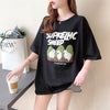 合わせやすい 切り替え チャーミング プリント Tシャツ カットソー＜U-3480＞