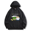 大人可愛い キャラクター プリント フード付き パーカー U-13586