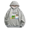 大人可愛い キャラクター プリント フード付き パーカー U-13586