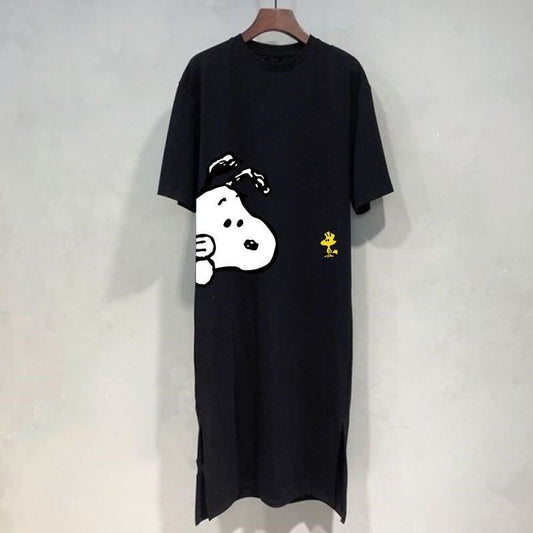 ゆったり カジュアル レディース 半袖 ワンピース U-13465