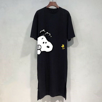 ゆったり カジュアル レディース 半袖 ワンピース U-13465