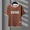 男女兼用 プリント 配色 Tシャツ & ショーツ セットアップ U-80090