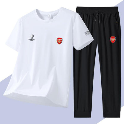 男女兼用 ファッション Tシャツ & カジュアルパンツ セットアップ U-13250