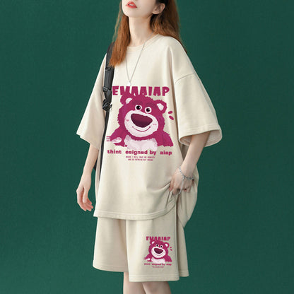 人気トレンド プリント Tシャツ & ショーツ セットアップ U-13456