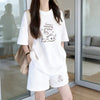 早い者勝ち プリント Tシャツ & ショーツ セットアップ U-80092