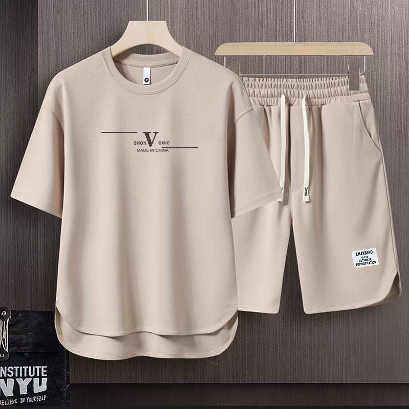 男女兼用 大人気アイテム シンプル Tシャツ & ショーツ セットアップ U-80008