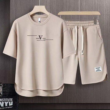 男女兼用 大人気アイテム シンプル Tシャツ & ショーツ セットアップ U-80008