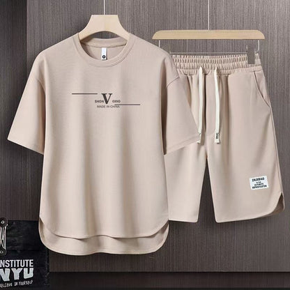 男女兼用 大人気アイテム シンプル Tシャツ & ショーツ セットアップ U-80008