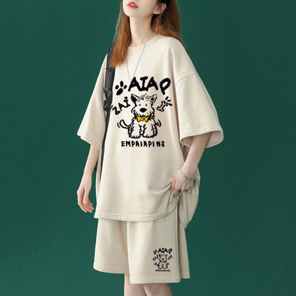 売れ筋 プリント Tシャツ & ショーツ セットアップ U-80100