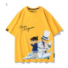 大注目 着瘦せ 大活躍 プリントロゴ 4色選択 Tシャツ U-13005