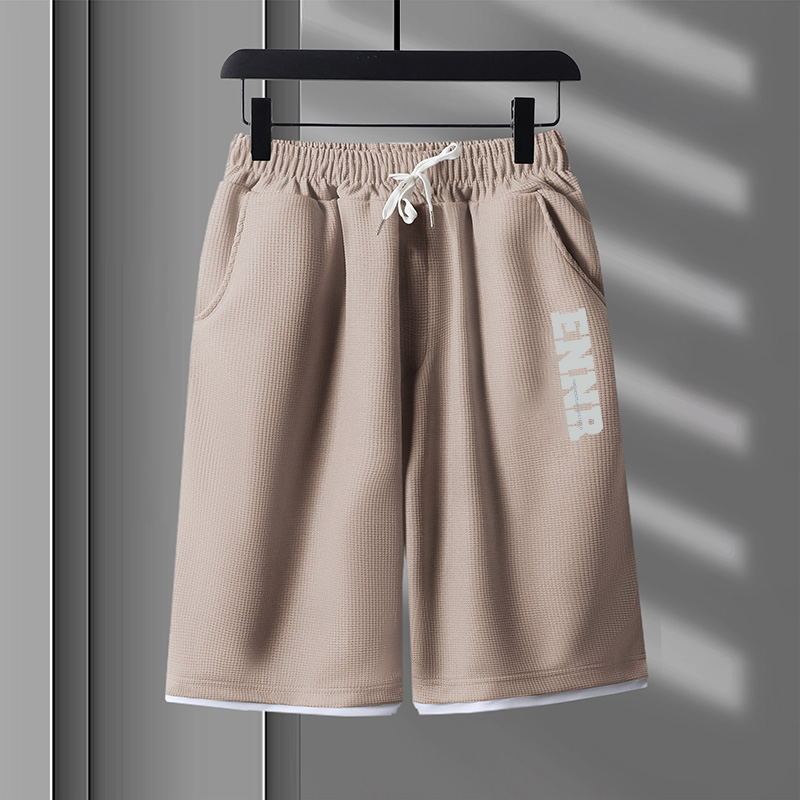 男女兼用 プリント 配色 Tシャツ & ショーツ セットアップ U-80090