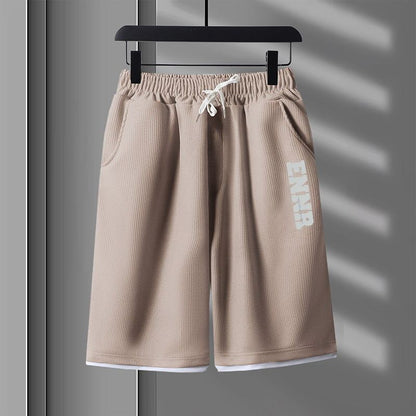 男女兼用 プリント 配色 Tシャツ & ショーツ セットアップ U-80090