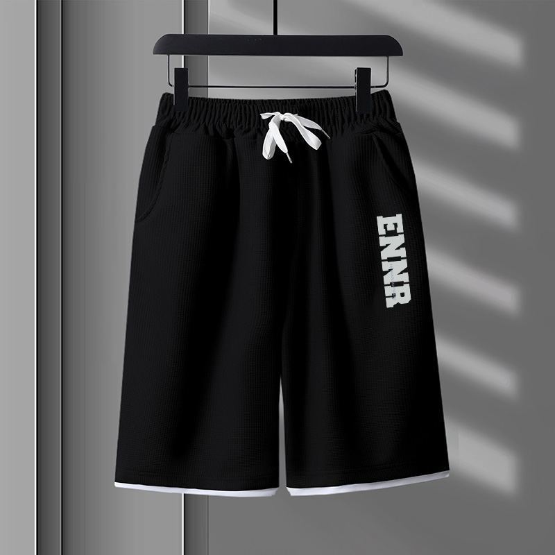 男女兼用 プリント 配色 Tシャツ & ショーツ セットアップ U-80090