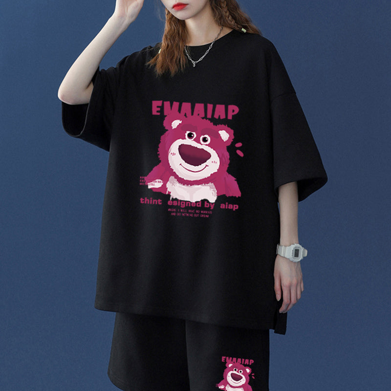 人気トレンド プリント Tシャツ & ショーツ セットアップ U-13456