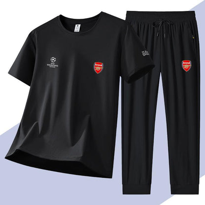 男女兼用 ファッション Tシャツ & カジュアルパンツ セットアップ U-13250