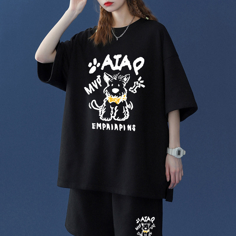 売れ筋 プリント Tシャツ & ショーツ セットアップ U-80100