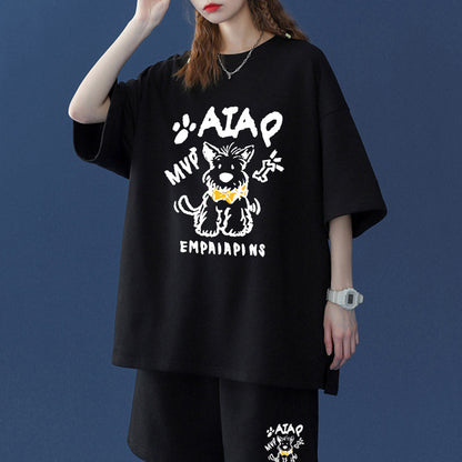 売れ筋 プリント Tシャツ & ショーツ セットアップ U-80100