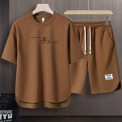 男女兼用 大人気アイテム シンプル Tシャツ & ショーツ セットアップ U-80008
