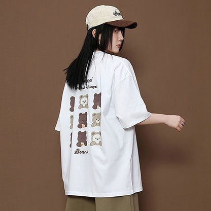 売れ筋 ゆったり Tシャツ & ショーツ セットアップ U-80109