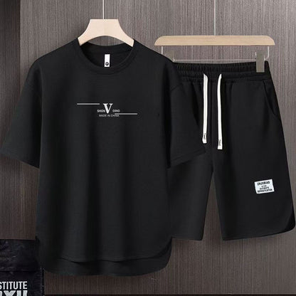 男女兼用 大人気アイテム シンプル Tシャツ & ショーツ セットアップ U-80008