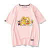 男女兼用 合わせやすい プリント 半袖 Tシャツ F-13603