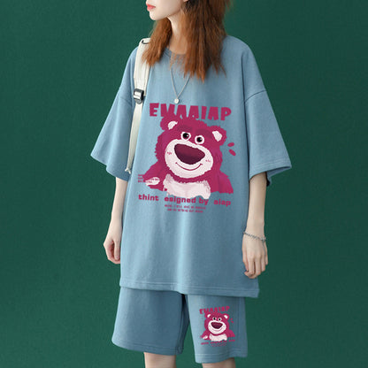 人気トレンド プリント Tシャツ & ショーツ セットアップ U-13456