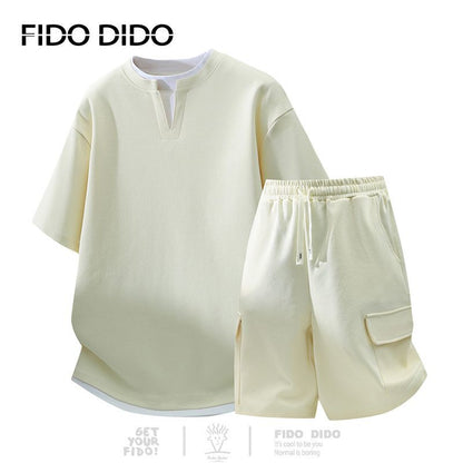 高品質 カジュアル Tシャツ & ショーツ セットアップ U-80067