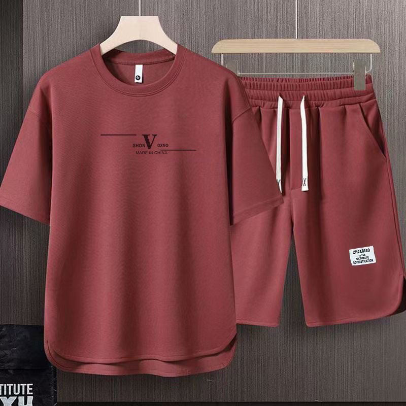 男女兼用 大人気アイテム シンプル Tシャツ & ショーツ セットアップ U-80008