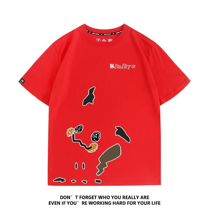 定番シンプル 着心地良い 目立つ  キュート ファッション 半袖 Tシャツ U-13101