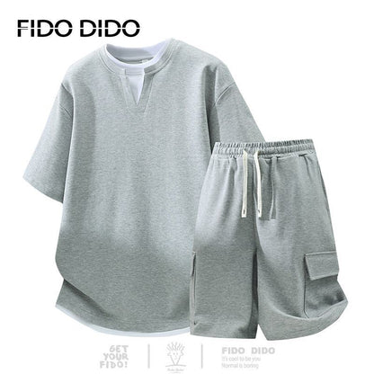 高品質 カジュアル Tシャツ & ショーツ セットアップ U-80067