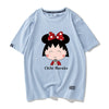 男女兼用 かわいい プリント 半袖 Tシャツ F-13602