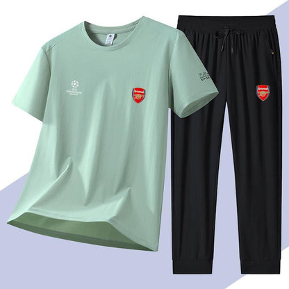 男女兼用 ファッション Tシャツ & カジュアルパンツ セットアップ U-13250