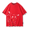 男女兼用 プリント カジュアル 半袖 Tシャツ F-13586