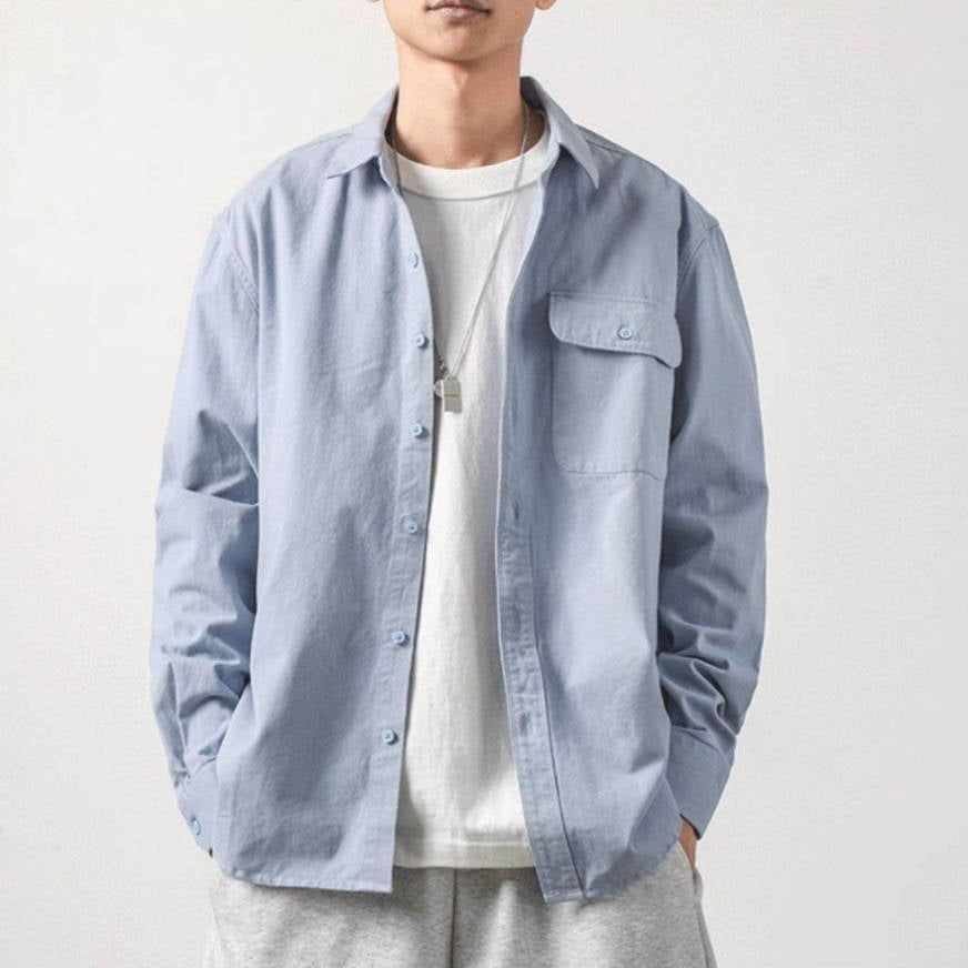 春定番 ユニセックス ゆったり シャツ U-13130